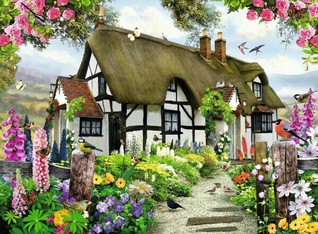 Ravensburger Thatched Cottage palapeli 500 palaa
