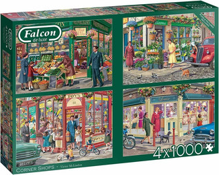 Falcon Victor McLindon Corner Shops palapeli 4x1000 palaa