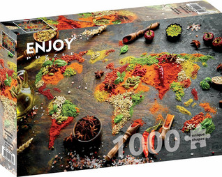 Enjoy World Map in Spices palapeli 1000 palaa