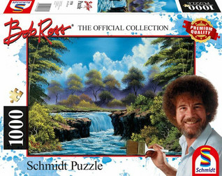 Schmidt Bob Ross, Waterfall in the glade palapeli 1000 palaa