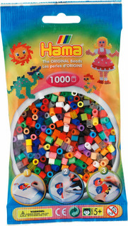 Hama pussi 1000 perus/kirkasväri mix