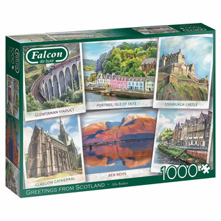 Falcon Alla Badsar Greetings From Scotland palapeli 1000 palaa