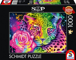 Schmidt Sheena Pike, Rainbow Leopard Neon palapeli 1000 palaa