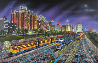 Sunsout Robert West Chicago Nights-palapeli 1000 palaa