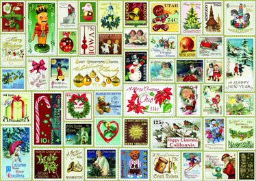 Bluebird Barbara Behr Christmas Stamps palapeli 1000 palaa