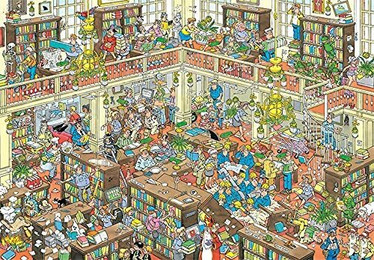 Jan van Haasteren The Library palapeli 2000 palaa