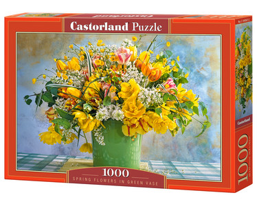 Castorland Spring Flowers in green vase palapeli 1000 palaa