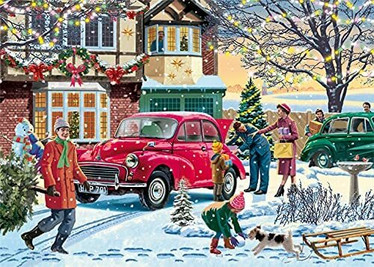 Falcon Victor McLindon Family Time at Christmas palapeli  4x1000 palaa