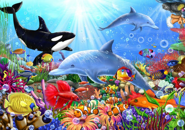 Bluebird Gerald Newton,Bright Undersea World palapeli 1500 palaa