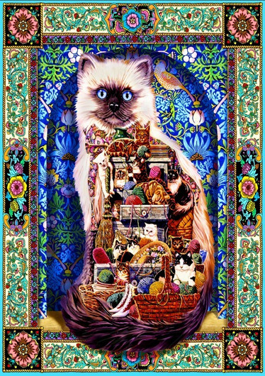Bluebird Cats Galore -palapeli 1500 palaa
