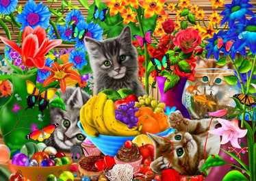 Bluebird Kitten Fun - palapeli 100 palaa