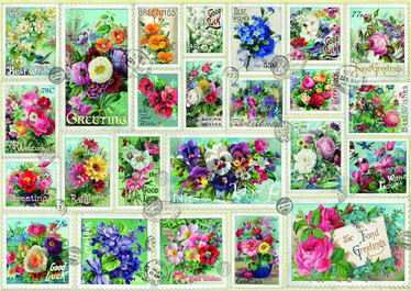 Bluebird Stamp Flower Collection - palapeli 2000 palaa