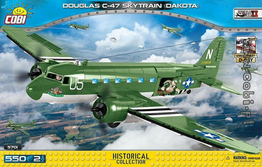 Cobi Historical Collection Douglas C-47 Skytrain (Dakota) lentokone 550-osainen rakennussarja