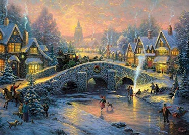 Schmidt Thomas Kinkade Spirit of Christmas palapeli 1000 palaa
