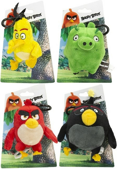 Angry Birds klipsi-pehmo 9cm