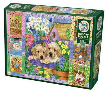 Cobble Hill Puppies and Posies Quilt palapeli 1000 palaa