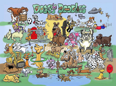 SunsOut Jonny Hawkins - Doggy Doodle palapeli 1000 palaa