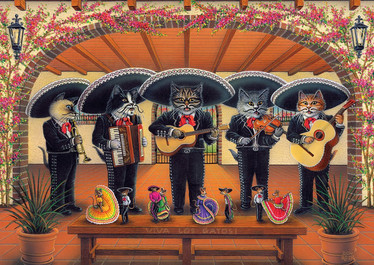 Art Puzzle Flamenco Meow Team palapeli 500 palaa