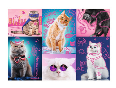 Trefl Neon Color Line - Cats palapeli 1000 palaa