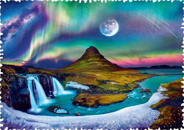 Tref lCrazy Shapes - Aurora over Iceland palapeli 600 palaa