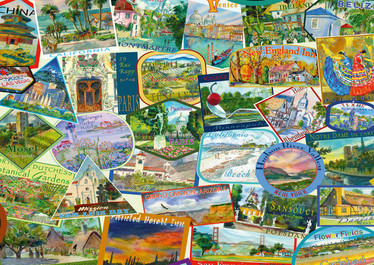 Schmidt Bradley Clark,Travel Stickers palapeli 1000 palaa