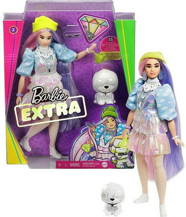 Barbie extra Vaaleanpun-lila hiukset
