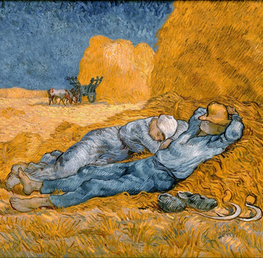 Grafika Van Gogh Vincent: La Sieste (d'après Millet), 1890 palapeli 1000 palaa