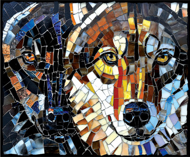 SunsOut Stained Glass Wolves palapeli 1000 palaa