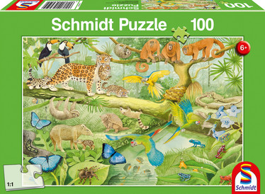 Schmidt Animals in the Jungle palapeli 100 palaa
