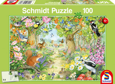 Schmidt Animals in the Forest palapeli 100 palaa