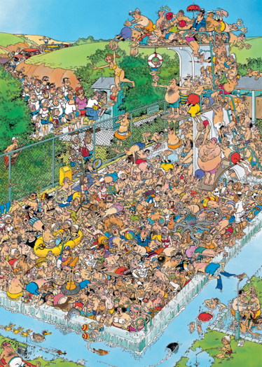 Jan Van Haasteren Fun Around the Pool palapeli 1000 palaa