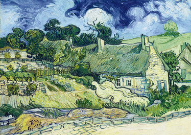 Bluebird Vincent Van Gogh Thatched Cottages at Cordeville palapeli 1000 palaa