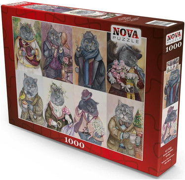 Nova Puzzle Ornate Cats Collage palapeli 1000 palaa