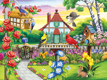 SunsOut Nancy Wernsersbach - Birds' Favorite Garden palapeli 1000 pala
