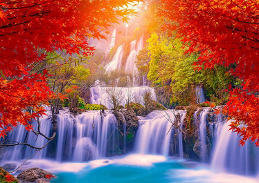 Enjoy Thee Lor Su Waterfall in Autumn, Thailand palapeli 1000 palaa
