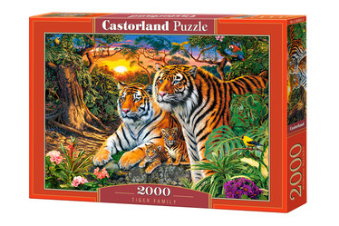 Castorland Tiger-Familie palapeli 2000 palaa