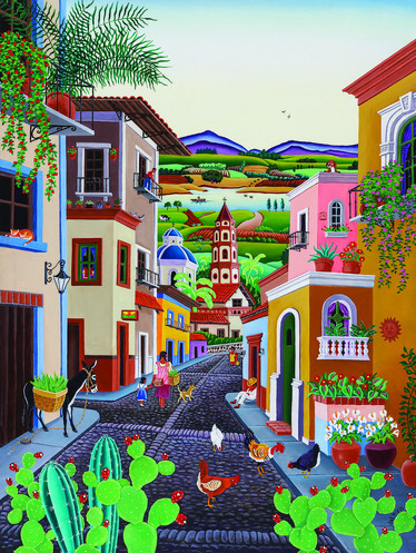 SunsOut XXL Pieces - Mi Pueblo palapeli 500 palaa