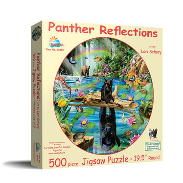 SunsOut Panther Reflections palapeli 500 palaa