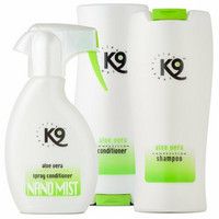 K9 Aloe Vera shampoo + hoitoaine + Nano Mist