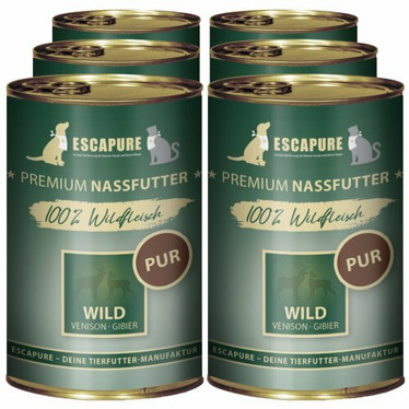 Escapure Wild Pur - 100% riistaa 6 x 400g