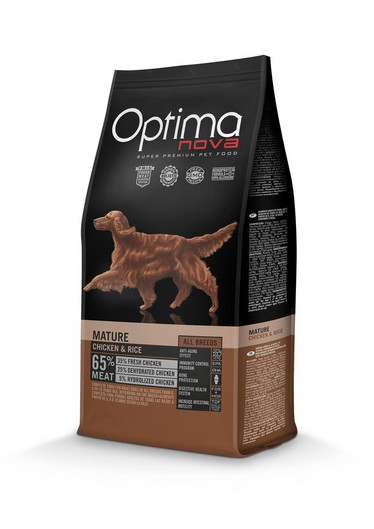 Optimanova dog adult mature chicken&rice alk. 2kg