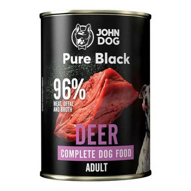 John Dog Pure Black Adult Deer täysravinto 400g