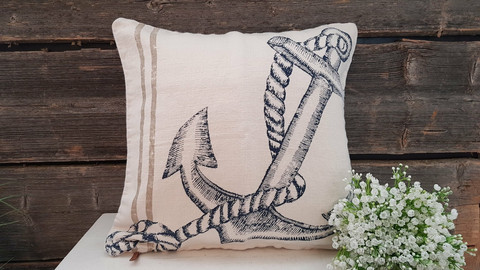 Ankkuri tyynynpäällinen