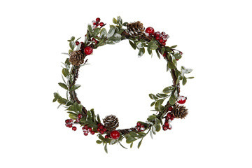 Wreath with red berries