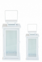 MetallLantern  white 2 sizes
