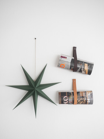 Riike Design's 7-prong handmade paper star forest green
