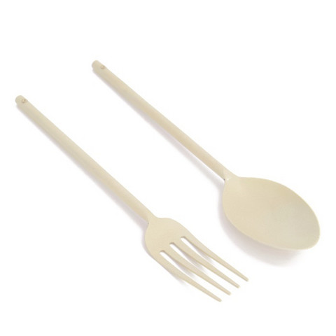 Salaatinottimet metallia beige