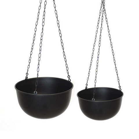 Metalliamppeli musta 2 kokoa