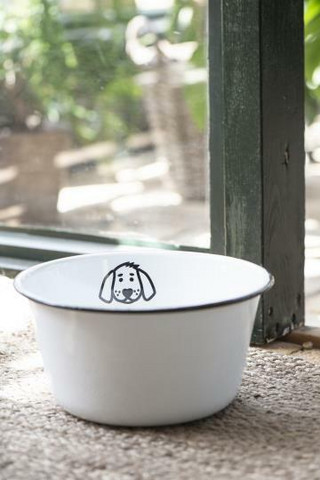 Bowl for dog large enamel