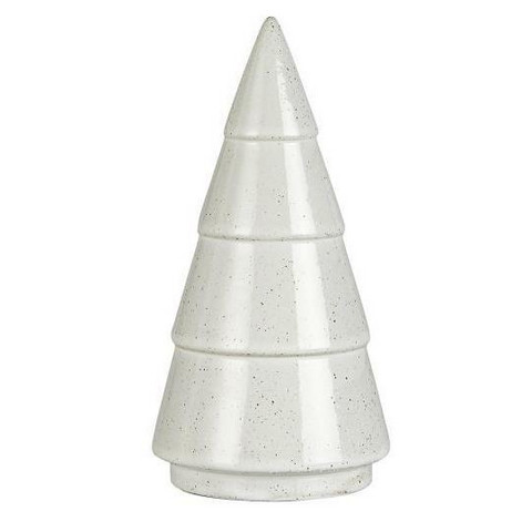 Christmas tree standing wide grooves oblong off white